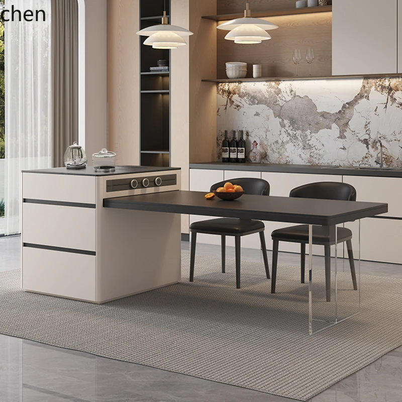 YFY island table integrated sink acrylic suspension retractable rock slab solid wood table
YFY island table integrated sink acrylic suspension retractable rock slab solid wood table