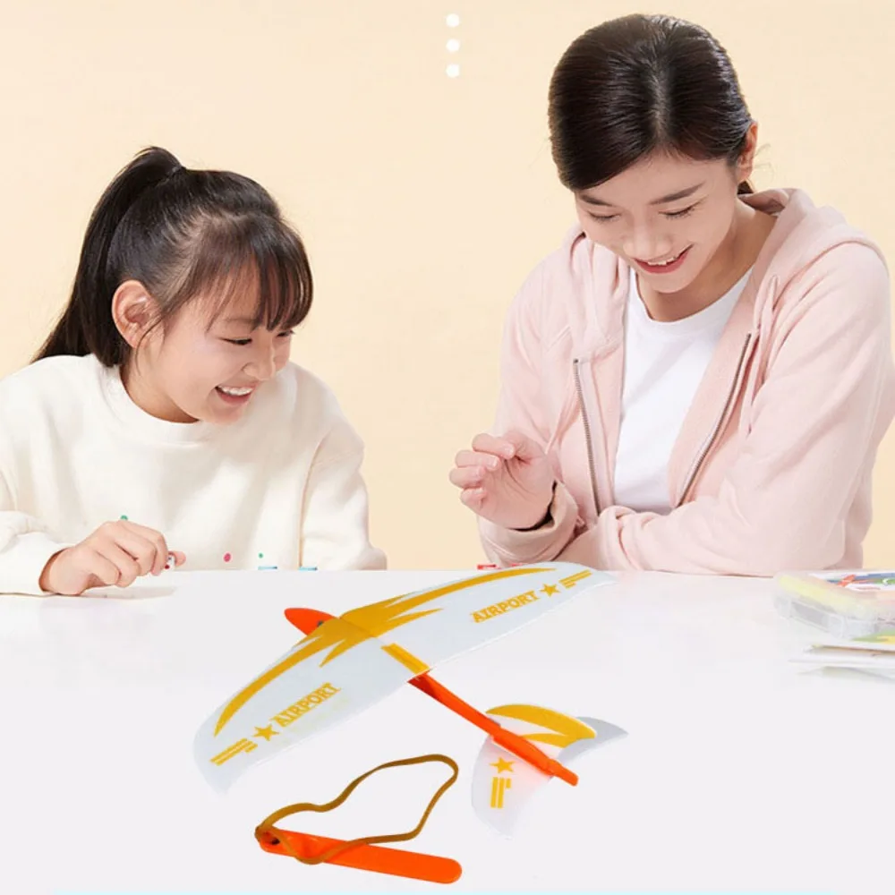 Ligthweight DIY Airplane Model Rubber Bands Power Multicolors Foam Plane Flying Glider Hand Throw Aircraft Toy for Kids Outdoor
Ligthweight DIY Airplane Model Rubber Bands Power Multicolors Foam Plane Flying Glider Hand Throw Aircraft Toy for Kids Outdoor