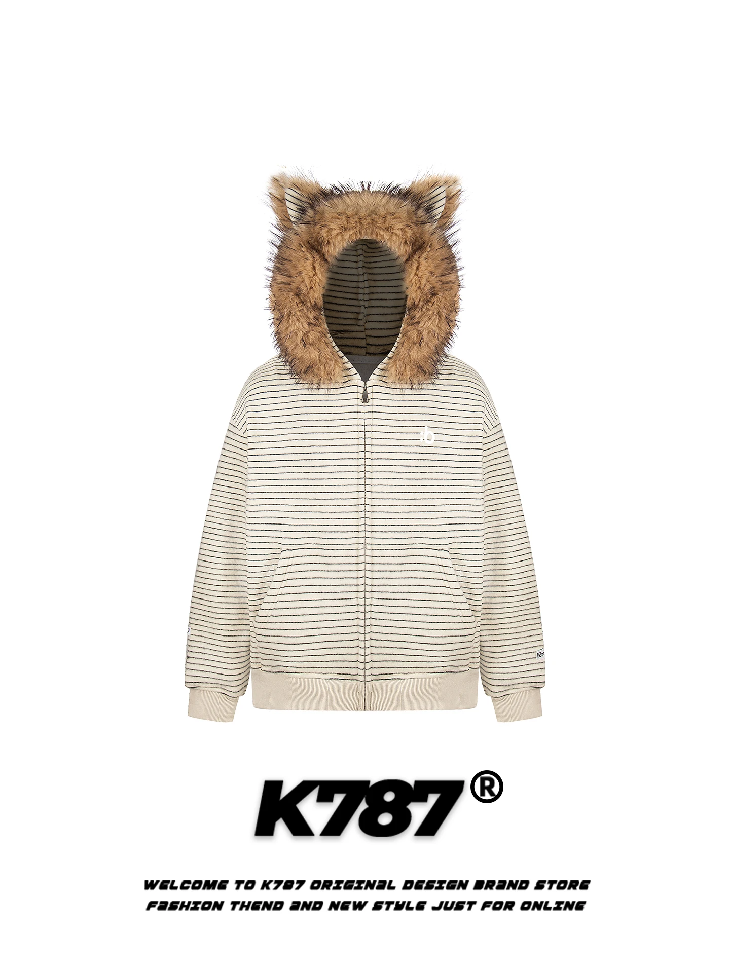 K787 Американский ретро-худи в полоску из шерсти, свободный крой, теплый, для пар, мужская верхняя одежда с длинными рукавами на молнии
K787 Американский ретро-худи в полоску из шерсти, свободный крой, теплый, для пар, мужская верхняя одежда с длинными рукавами на молнии