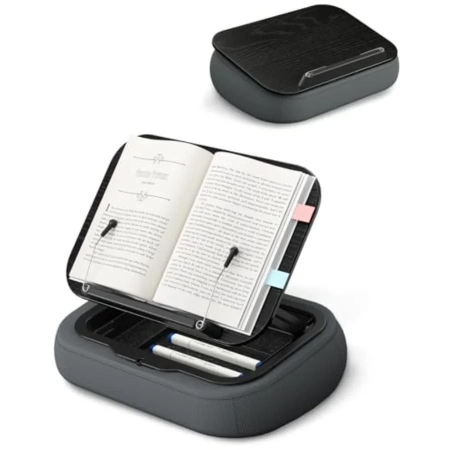 Lap Book Pillow Stand with Storage, Adjustable Beanbag Reading Pillow with Panel, Multi-Angle Book Holder for Hands-Free Readin
Lap Book Pillow Stand with Storage, Adjustable Beanbag Reading Pillow with Panel, Multi-Angle Book Holder for Hands-Free Readin