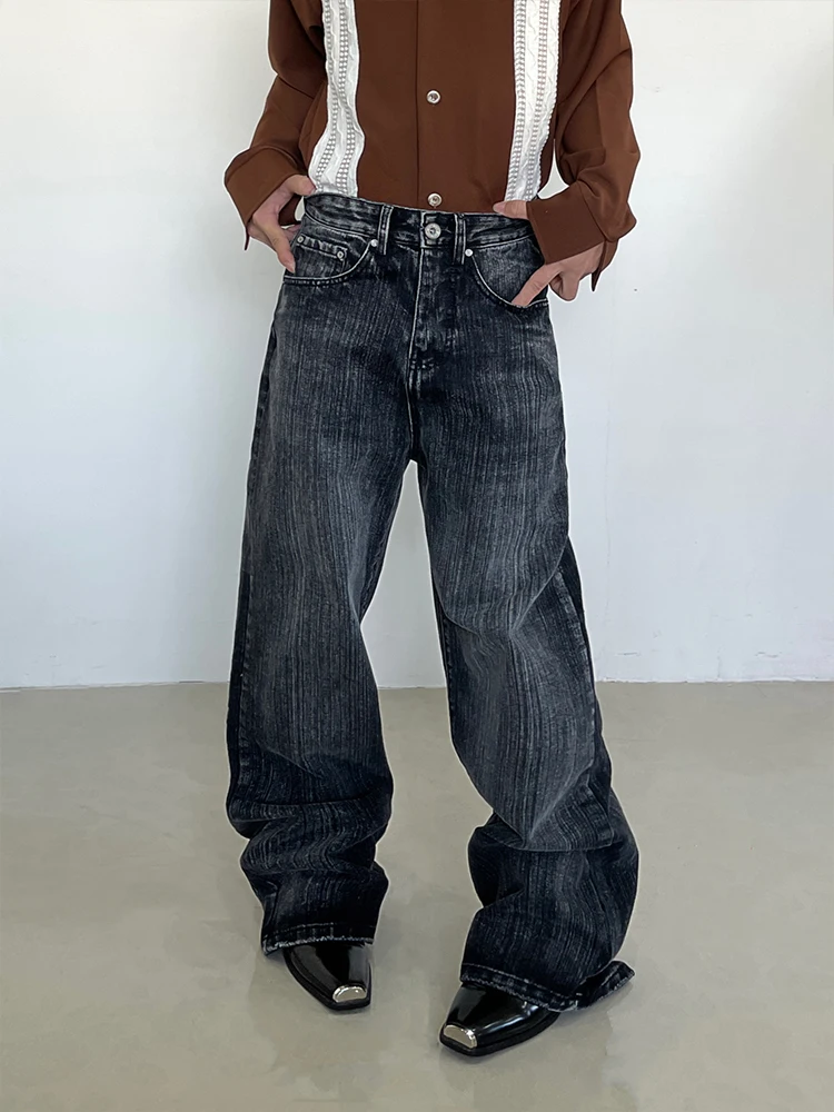 BKYC Autumn Winter Vintage Bamboo Stripe Versatile Straight Leg Denim Jeans High Waist Washed down Floor-Length for Youth
BKYC Autumn Winter Vintage Bamboo Stripe Versatile Straight Leg Denim Jeans High Waist Washed down Floor-Length for Youth