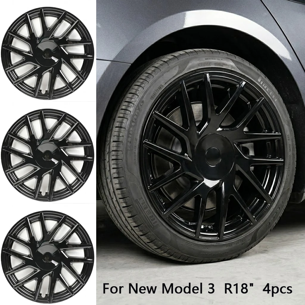 Glossy Black Wheel Cover for New Model 3 Highland 18" Hub Cap Turbine Rim Protectors Automotive Replacement Caps Accessories 4PC
Glossy Black Wheel Cover for New Model 3 Highland 18" Hub Cap Turbine Rim Protectors Automotive Replacement Caps Accessories 4PC