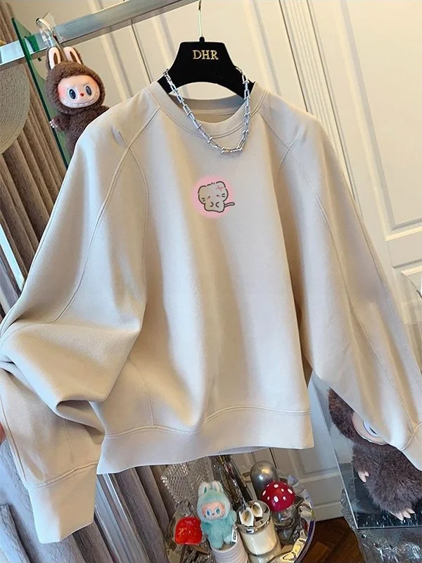 plus Size 300 Pou Cartoon Print round Ne Sweatirt Women's Loose Long Sve Versatile Slimming Top Lazy Sle Streetwear
plus Size 300 Pou Cartoon Print round Ne Sweatirt Women's Loose Long Sve Versatile Slimming Top Lazy Sle Streetwear