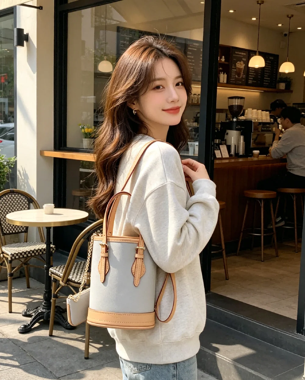Casual Grey and Tan Colorblock Bucket Bag for Women Minimalist Crossbody Purse with Adjustable Strap for Coffee Runs
Casual Grey and Tan Colorblock Bucket Bag for Women Minimalist Crossbody Purse with Adjustable Strap for Coffee Runs