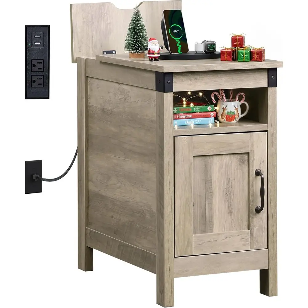 Charging Station Nightstand with Storage for Living Room and Bedroom, USB Ports Included, Greige
Charging Station Nightstand with Storage for Living Room and Bedroom, USB Ports Included, Greige