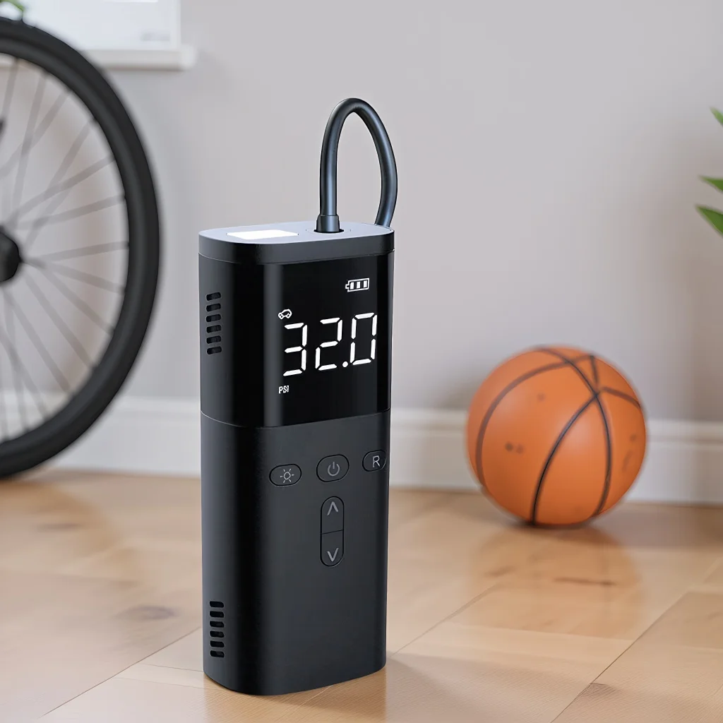 Портативный беспроводной насос для накачивания автомобильных шин - перезаряжаемый мини-электрический воздушный компрессор со светодиодным аварийным освещением
Портативный беспроводной насос для накачивания автомобильных шин - перезаряжаемый мини-электрический воздушный компрессор со светодиодным аварийным освещением