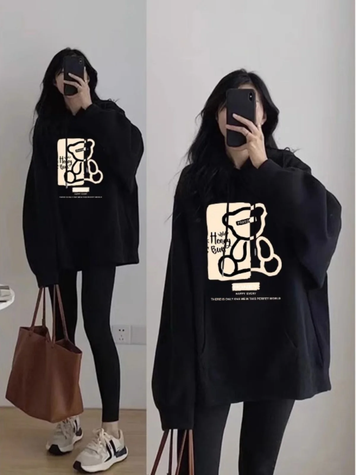 Autumn Winter Women's Fleece Lined Hoodie Thickened Casual Loose Style Korean Version Long Sleeve Printed Sweatshirt Coat
Autumn Winter Women's Fleece Lined Hoodie Thickened Casual Loose Style Korean Version Long Sleeve Printed Sweatshirt Coat