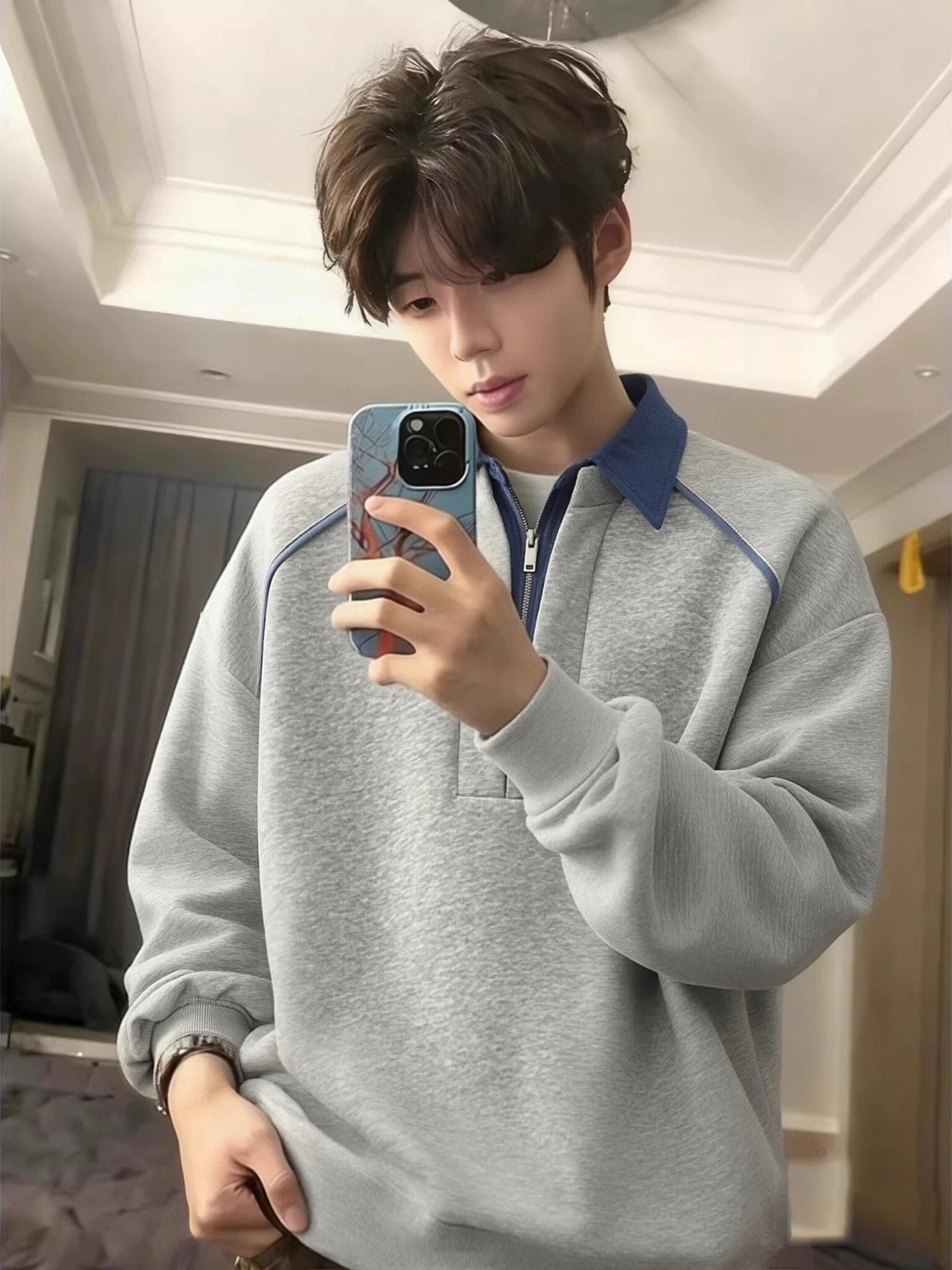 American Sle Hoodie Jaet Men's Spring High Sensation Color Colion irt Collar Top Cleanfit Outerwear Zipper Sweatirt
American Sle Hoodie Jaet Men's Spring High Sensation Color Colion irt Collar Top Cleanfit Outerwear Zipper Sweatirt