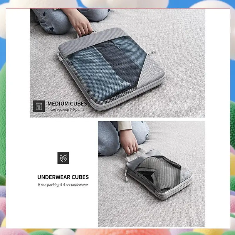 Compressed Packing Cubes Set Portable Luggage Organizers Ideal For Compressed Packing-AS97
Compressed Packing Cubes Set Portable Luggage Organizers Ideal For Compressed Packing-AS97