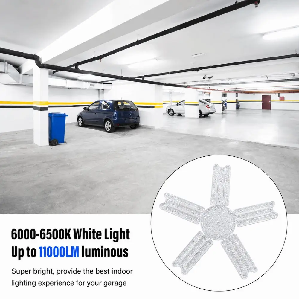 100W LED Garage Light AC 85-265V E27 Base LED Garage Light Bulb Foldable Adjustable 6000K To 6500K Ceiling Lamp Basement
100W LED Garage Light AC 85-265V E27 Base LED Garage Light Bulb Foldable Adjustable 6000K To 6500K Ceiling Lamp Basement
