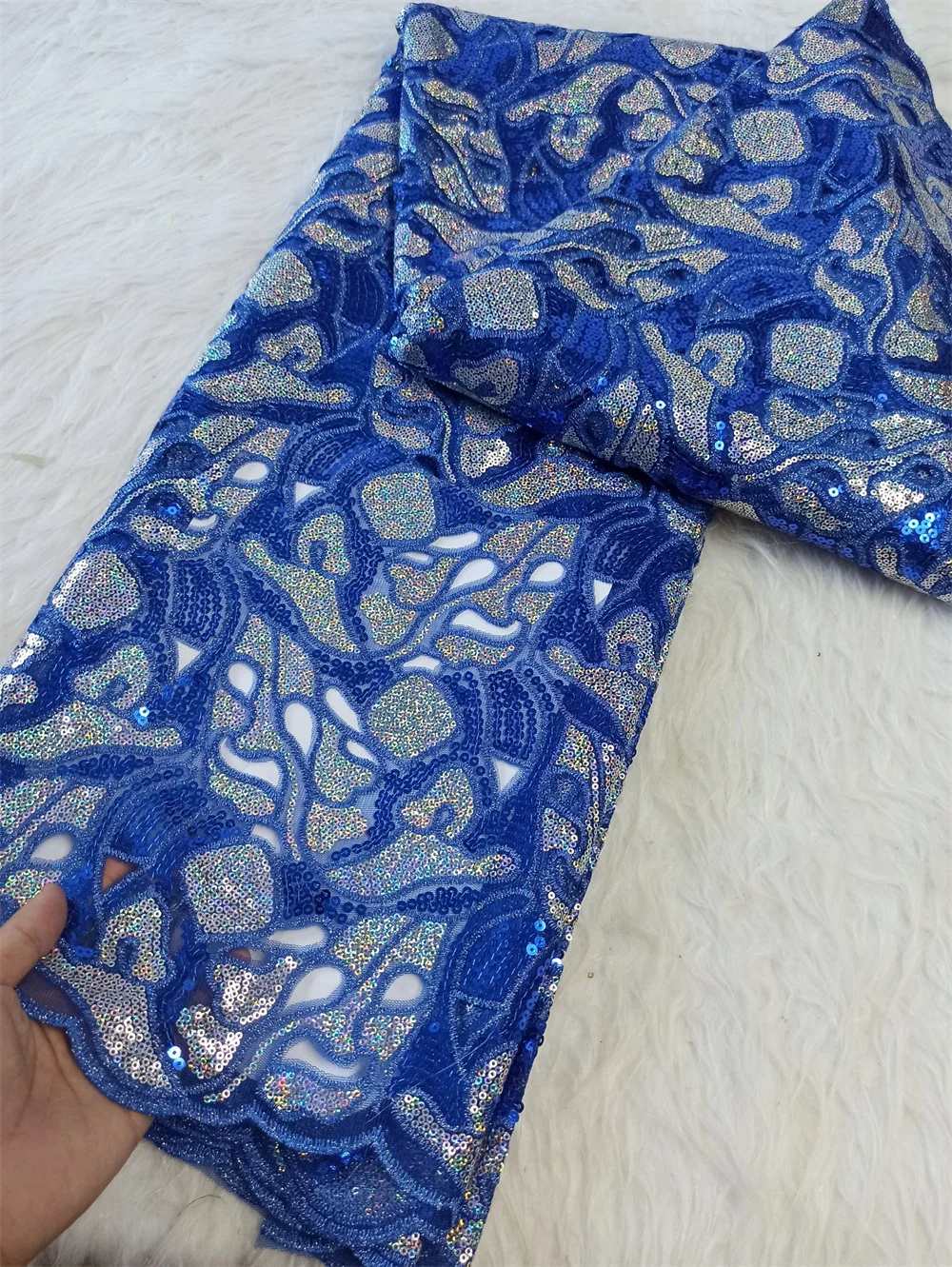 Elegant French Mesh Embroidery Tulle Organza Sequins Lace Fabric African Nigerian Lace Fabrics For Wedding Dresses 5Yards W695-1
Elegant French Mesh Embroidery Tulle Organza Sequins Lace Fabric African Nigerian Lace Fabrics For Wedding Dresses 5Yards W695-1