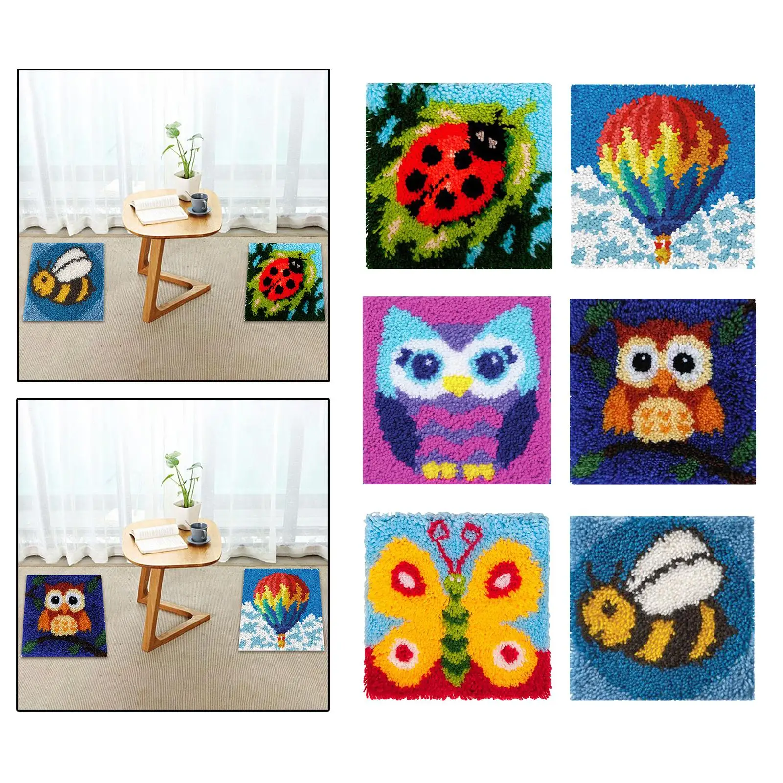 12x12inch Latch Hook Rugs Cushion Kits DIY Crafts Cross-Stitch for Beginners
12x12inch Latch Hook Rugs Cushion Kits DIY Crafts Cross-Stitch for Beginners