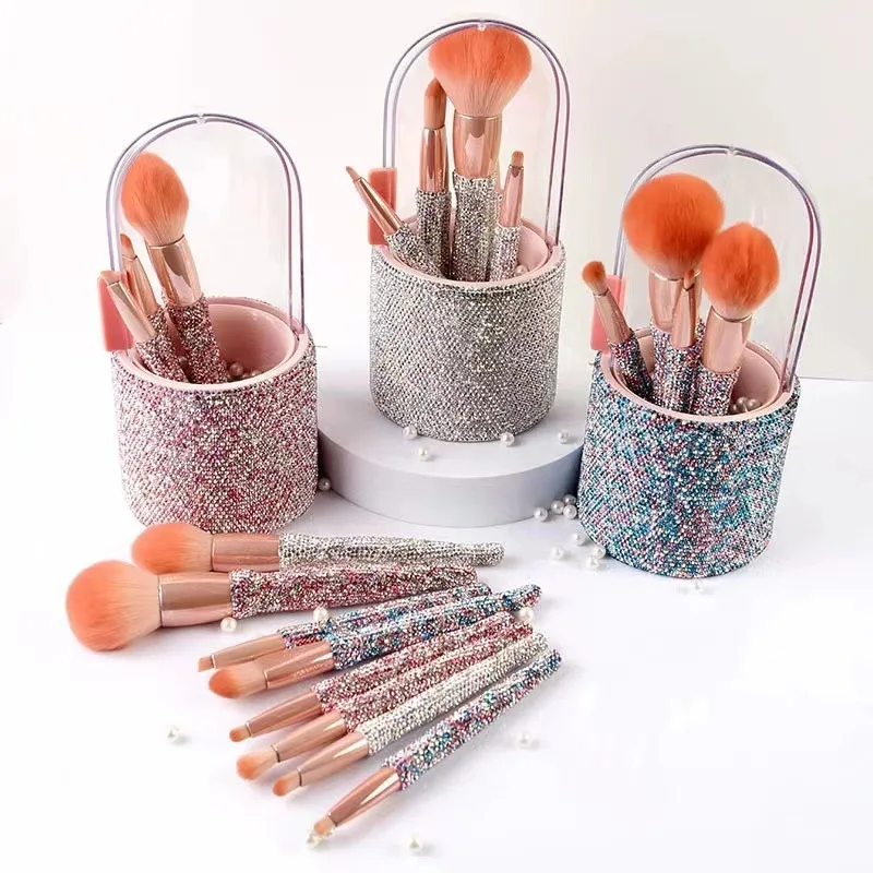 Full Diamond Goddess Style Light Luxury Diamond-encrusted Makeup Brush Set Of 8 High-end Diamond-encrusted Makeup Brushes
Full Diamond Goddess Style Light Luxury Diamond-encrusted Makeup Brush Set Of 8 High-end Diamond-encrusted Makeup Brushes