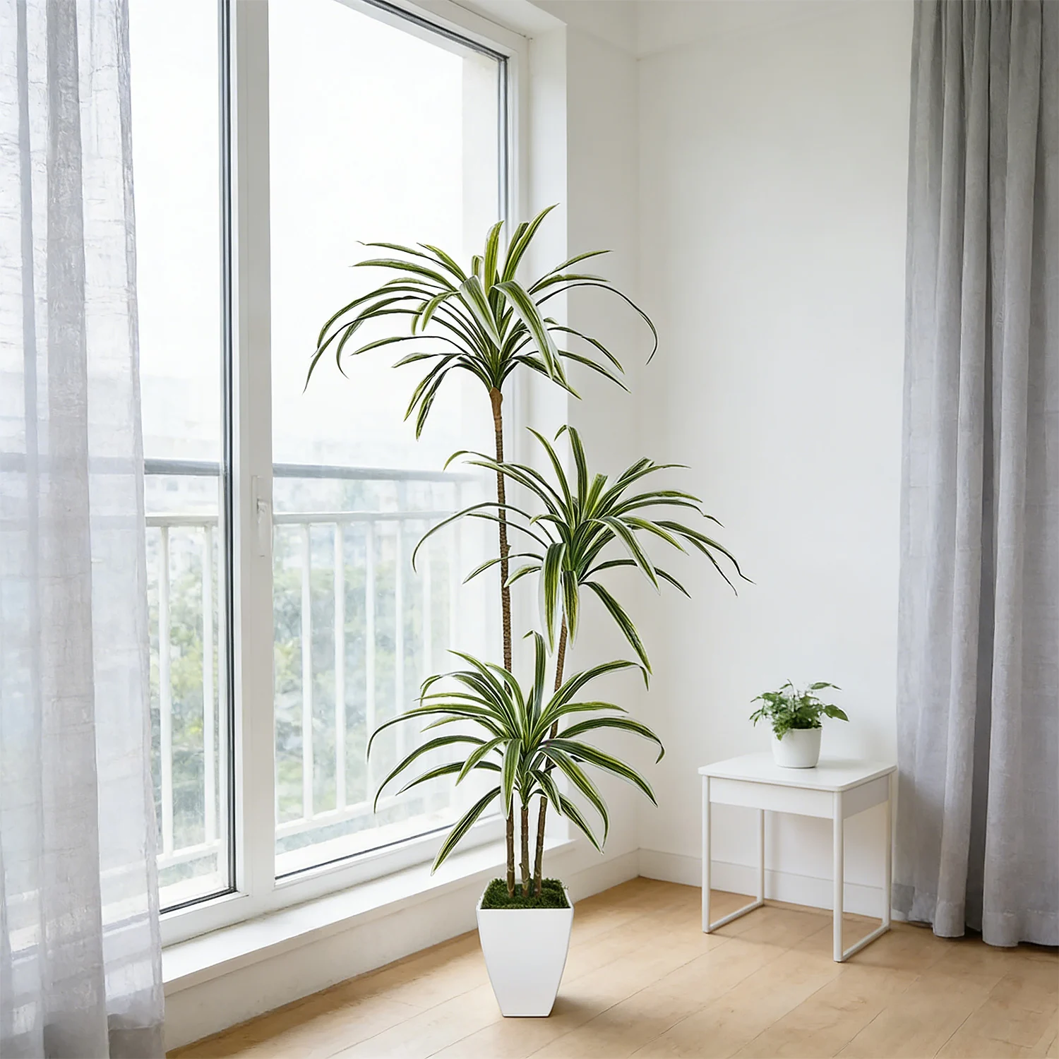 130-160cm Artificial Dracaena Reflexa Tree with Pot Realistic Fake Floral Plant for Home Wedding Living Room Indoor Decoration
130-160cm Artificial Dracaena Reflexa Tree with Pot Realistic Fake Floral Plant for Home Wedding Living Room Indoor Decoration