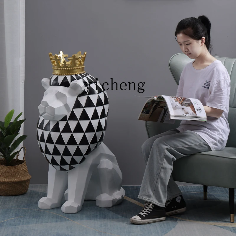 XL lion large floor ornament living room sofa TV cabinet next to home decoration
XL lion large floor ornament living room sofa TV cabinet next to home decoration