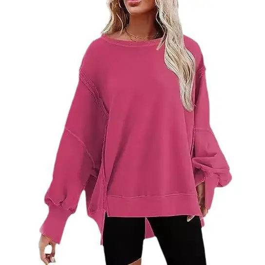 2024 Autumn New Solid Color Pullover Round Neck Long Sleeved Top Women's Long Casual Loose Sweatshirt
2024 Autumn New Solid Color Pullover Round Neck Long Sleeved Top Women's Long Casual Loose Sweatshirt