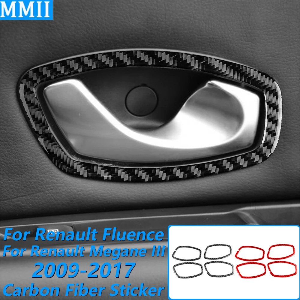 For Renault Megane III Fluence 2009-2017 Carbon Fiber Inner Door Handle Switch Frame Panel Trim Cover Car Accessories Sticker
For Renault Megane III Fluence 2009-2017 Carbon Fiber Inner Door Handle Switch Frame Panel Trim Cover Car Accessories Sticker