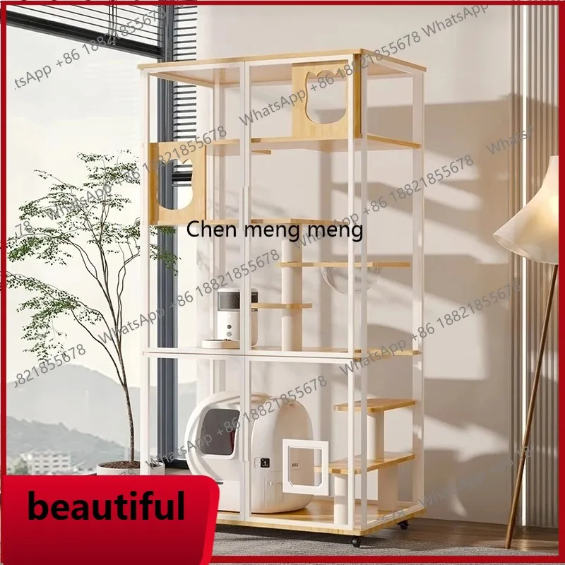 X Panoramic cat cage, free space, villa can put cat litter box, solid wood glass cat house
X Panoramic cat cage, free space, villa can put cat litter box, solid wood glass cat house
