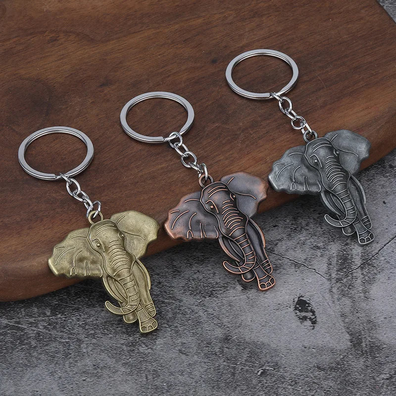 New Fashion Men Car Keychain Key Ring DIY Metal Holder Chain Vintage Elephant Ancient Bronze Silver Color Pendant Gift
New Fashion Men Car Keychain Key Ring DIY Metal Holder Chain Vintage Elephant Ancient Bronze Silver Color Pendant Gift