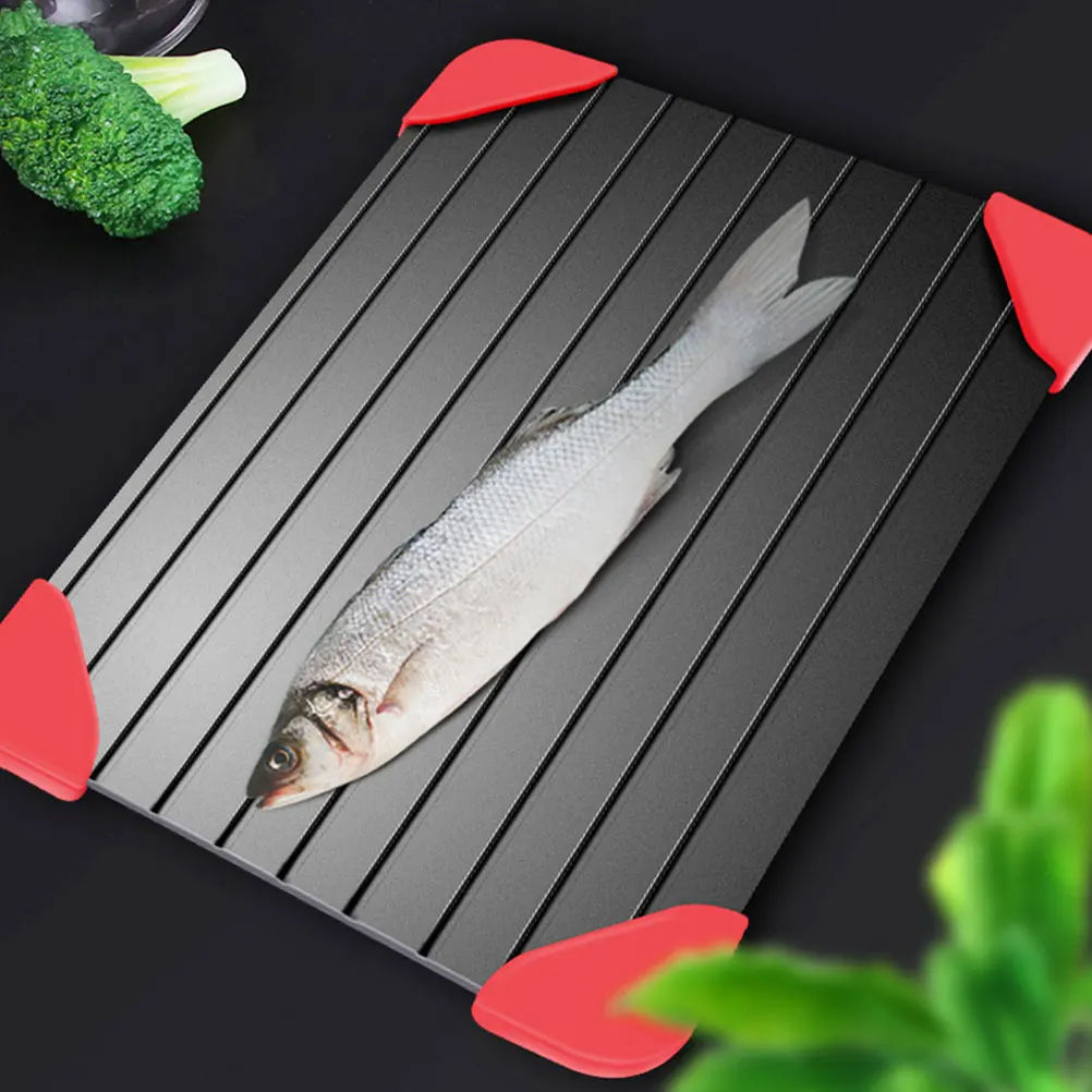 Aluminum Alloy Defrosting Tray 23x16 5x0 2cm Red Silicone Cover Kitchen Tool Meat Steak Thawing Plate Design
Aluminum Alloy Defrosting Tray 23x16 5x0 2cm Red Silicone Cover Kitchen Tool Meat Steak Thawing Plate Design
