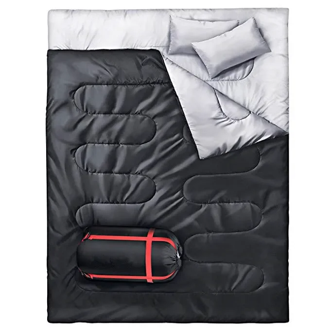 Hot Double Sleeping Bag with 2 Camping Pillows, Waterproof Lightweight 2 Person Adults Sleeping Bag for Camping, Backpack
Hot Double Sleeping Bag with 2 Camping Pillows, Waterproof Lightweight 2 Person Adults Sleeping Bag for Camping, Backpack