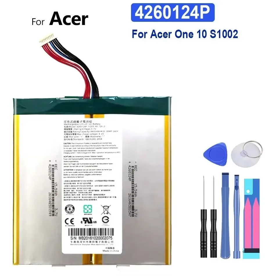 Аккумулятор для планшета ноутбука 4260124P 8400 мАч для Acer One 10 S1002 One10 S1002
Аккумулятор для планшета ноутбука 4260124P 8400 мАч для Acer One 10 S1002 One10 S1002