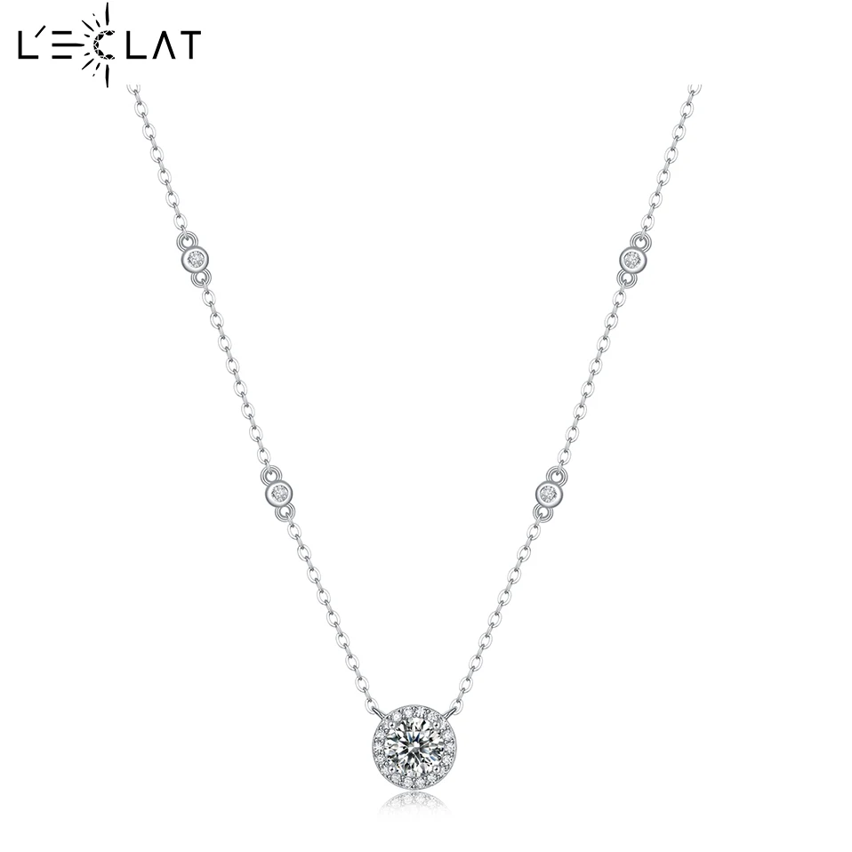 LECLAT S925 Sterling Silver 0.3/0.5/2/3CT Moissanite Simple Oval Round Necklace For Women Chain Pendant Engagement Well Jewelry
LECLAT S925 Sterling Silver 0.3/0.5/2/3CT Moissanite Simple Oval Round Necklace For Women Chain Pendant Engagement Well Jewelry