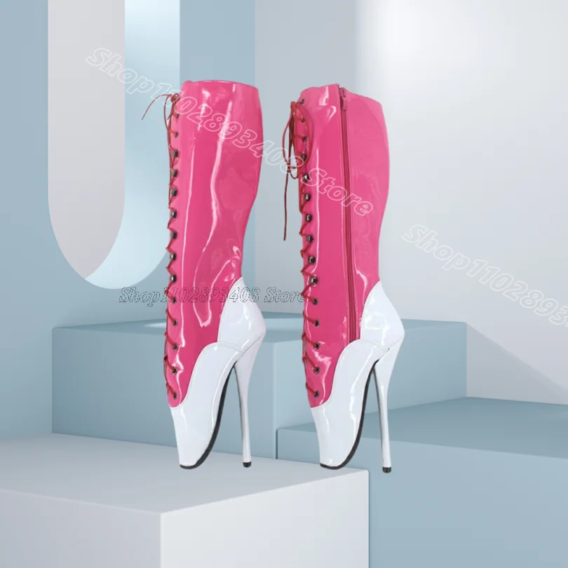 Bicolor Splicing Lace up Dance Boots Stiletto Side Zipper British Style Patent Leather Women Dress Sandals Zapatos Para Mujere
Bicolor Splicing Lace up Dance Boots Stiletto Side Zipper British Style Patent Leather Women Dress Sandals Zapatos Para Mujere