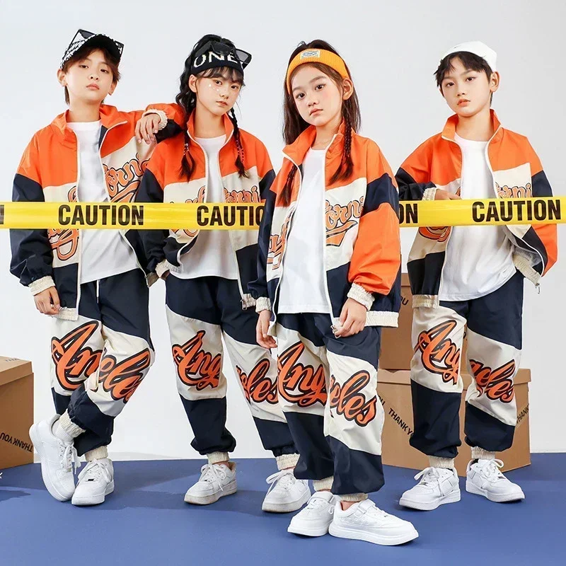 Boys Hip Hop Baseball Jacket Street Dance Loose Pants Girls Contrast Coat Joggers Kids Jazz Sport Clothes Sets Child Streetwear
Boys Hip Hop Baseball Jacket Street Dance Loose Pants Girls Contrast Coat Joggers Kids Jazz Sport Clothes Sets Child Streetwear