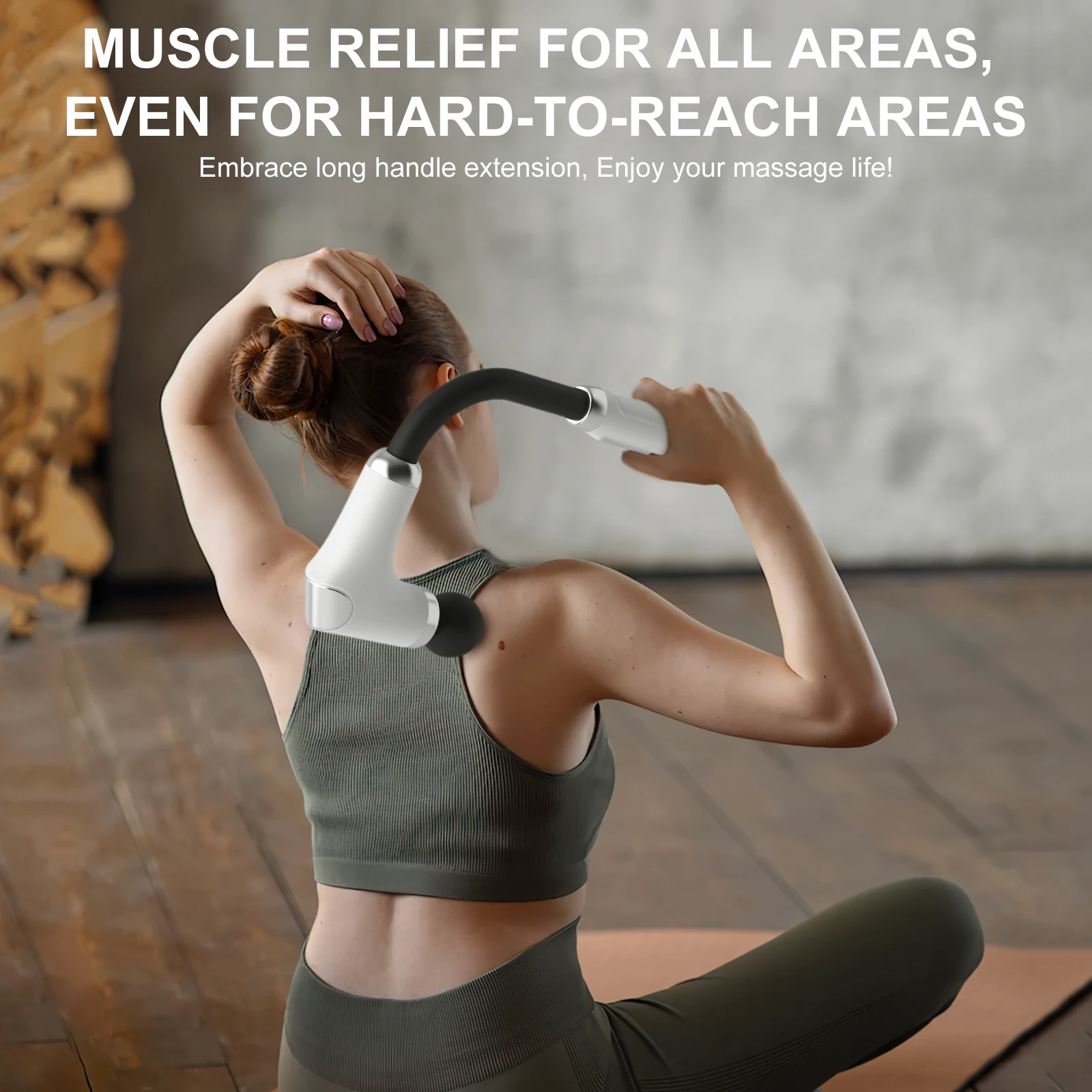 Home Massage Gun With A Long Handle Curved Head Cervical Spine Lumbar Back Legs Multi-functional Fascia Gun For Relaxing Muscles
Home Massage Gun With A Long Handle Curved Head Cervical Spine Lumbar Back Legs Multi-functional Fascia Gun For Relaxing Muscles