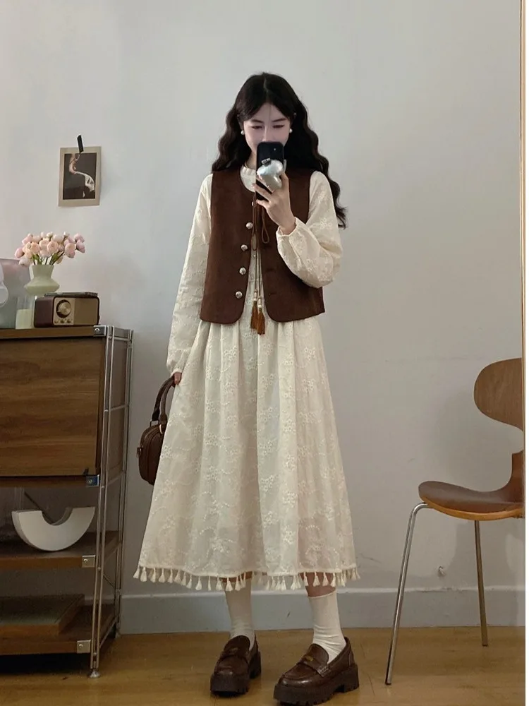 plus Size Women's Sweet Tassel Long Sve Dr round Ne Layering Top Korean Sle Commute Wind Slim Fit Button Detail
plus Size Women's Sweet Tassel Long Sve Dr round Ne Layering Top Korean Sle Commute Wind Slim Fit Button Detail