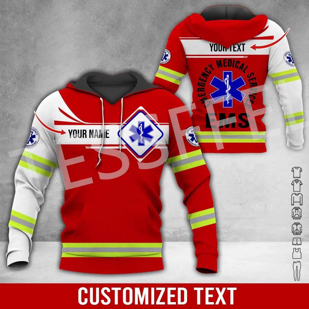 Custom Name Cosplay EMS EMT Medical Paramedic Worker Tattoo Tracksuit Vintage 3DPrint Pullover Harajuku Jacket Casual Hoodies X4
Custom Name Cosplay EMS EMT Medical Paramedic Worker Tattoo Tracksuit Vintage 3DPrint Pullover Harajuku Jacket Casual Hoodies X4