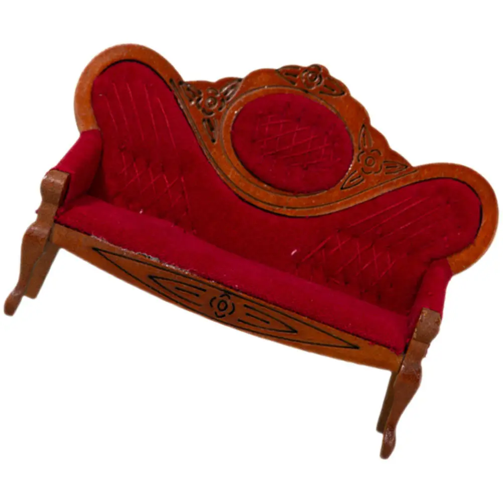 Vintage Wooden Mini Sofa 1:12 Scale Miniature Furniture for Tiny House Decoration Mini Couch Set 1/12 Scale Accessories
Vintage Wooden Mini Sofa 1:12 Scale Miniature Furniture for Tiny House Decoration Mini Couch Set 1/12 Scale Accessories
