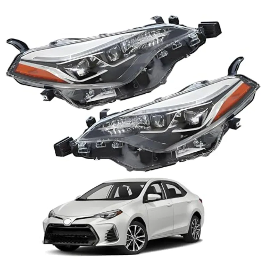 LED Headlight Assembly for 2017 2018 2019 Corolla SE XSE XLE Dual Projector Front Headlamps Left Right Plug-and-Play
LED Headlight Assembly for 2017 2018 2019 Corolla SE XSE XLE Dual Projector Front Headlamps Left Right Plug-and-Play
