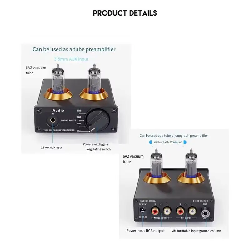 BNVN-Mini Hifi Mm Phono Stage Turntable Preamp Vacuum Tube Stereo Audio Preamplifier Enhanced Sound Quality
BNVN-Mini Hifi Mm Phono Stage Turntable Preamp Vacuum Tube Stereo Audio Preamplifier Enhanced Sound Quality