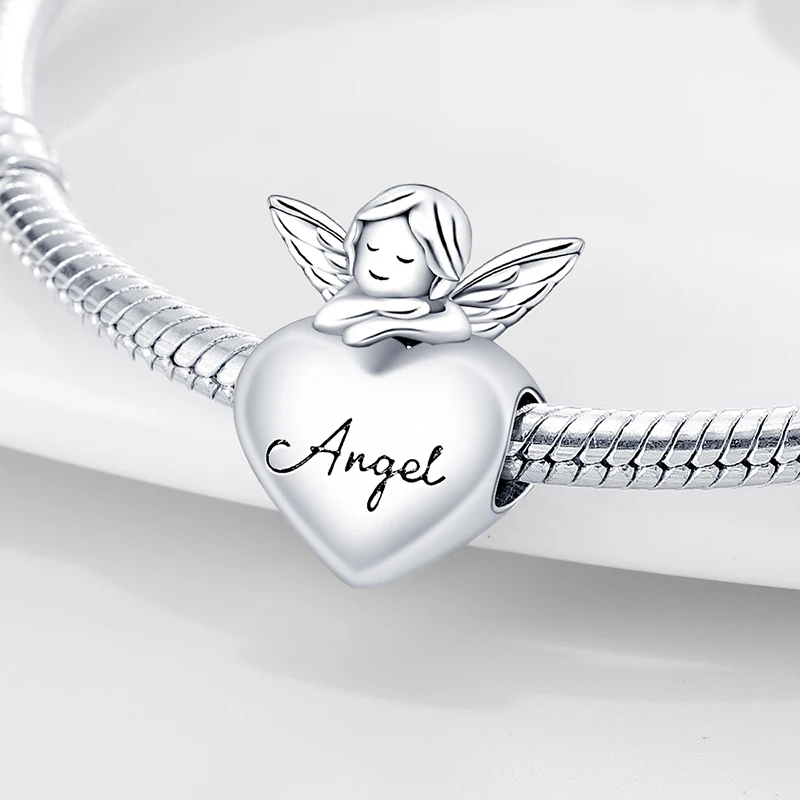 New 925 Sterling Silver Angel Heart-Shaped Bead Fit 3mm Original Bracelet DIY Women Exquisite Wedding Anniversary Jewelry Gifts
New 925 Sterling Silver Angel Heart-Shaped Bead Fit 3mm Original Bracelet DIY Women Exquisite Wedding Anniversary Jewelry Gifts