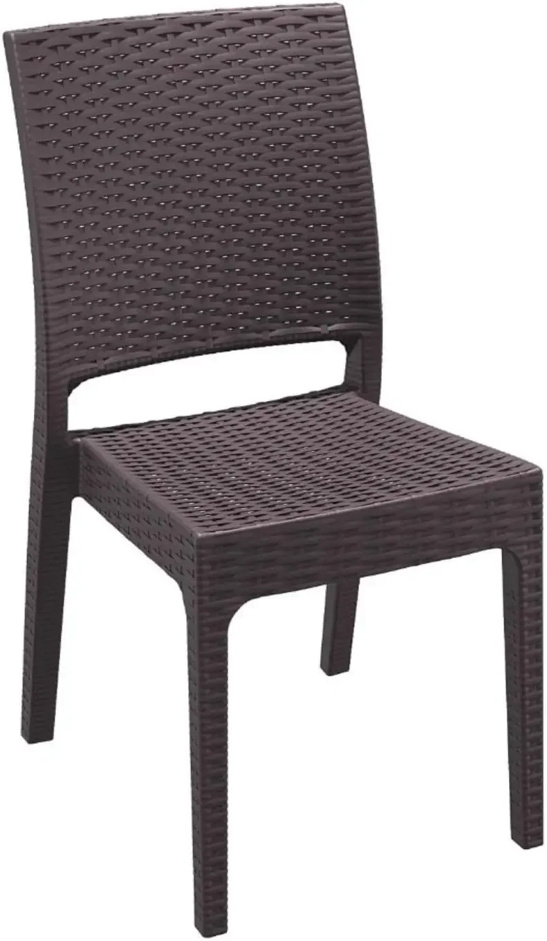 Florida Resin Wickerlook Patio Dining Chair in Brown (Set of 2) Balcony Furniture Rattan Chair
Florida Resin Wickerlook Patio Dining Chair in Brown (Set of 2) Balcony Furniture Rattan Chair