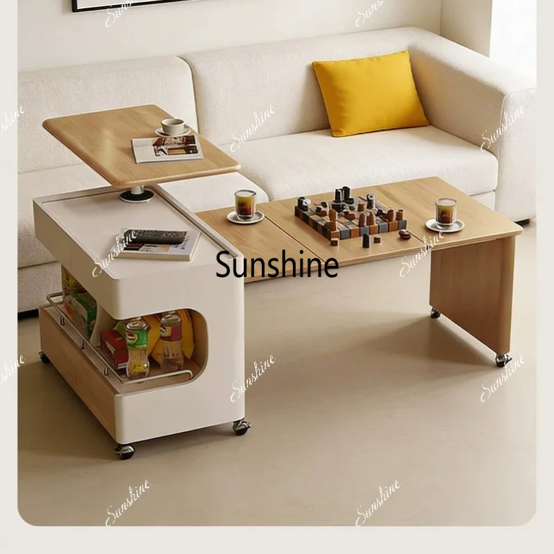 Log color cream wind movable lifting coffee table multi-functional telescopic folding
Log color cream wind movable lifting coffee table multi-functional telescopic folding