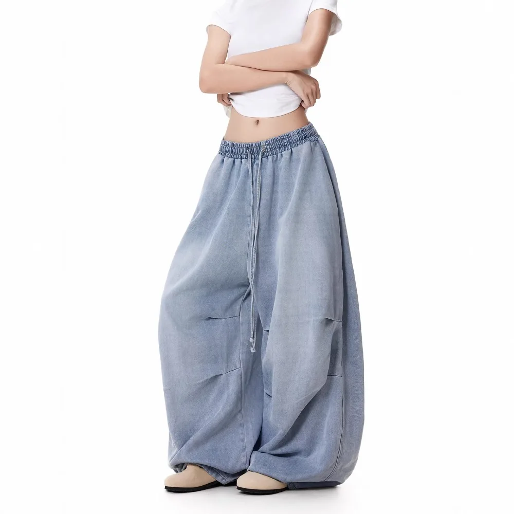 American High Street Pleated Denim Wide Leg Pants for Women Korean Fashion Women's Casual Baggy Jeans Japan Streetwear Y2k
American High Street Pleated Denim Wide Leg Pants for Women Korean Fashion Women's Casual Baggy Jeans Japan Streetwear Y2k