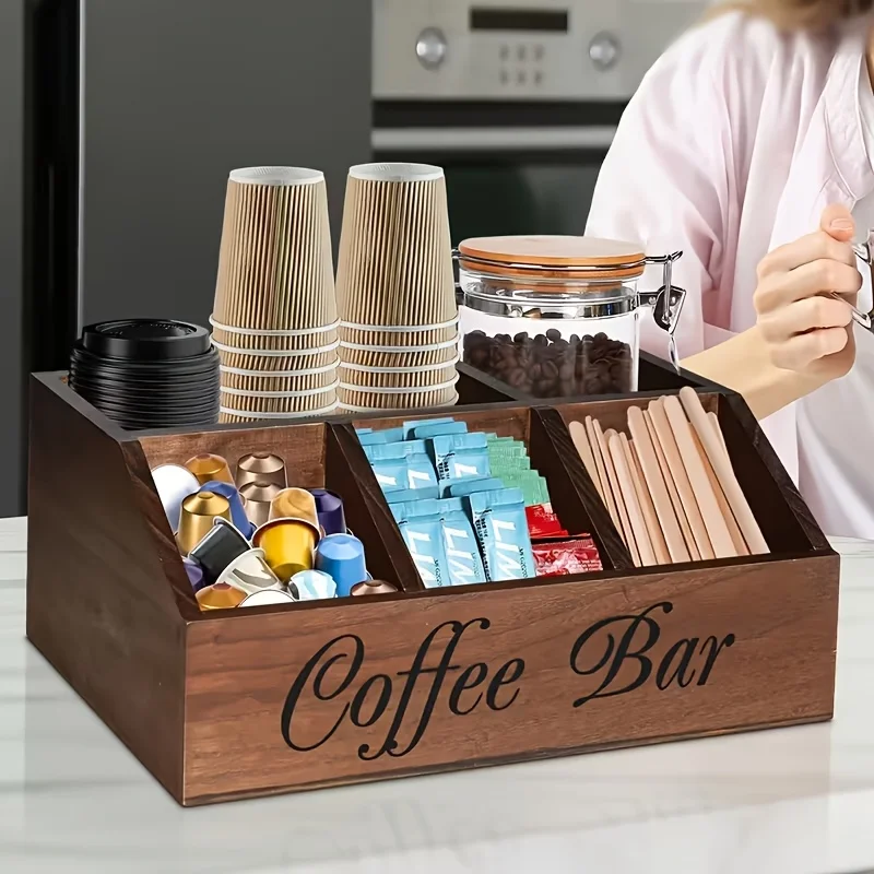 Wooden Coffee Storage Box Single / Double Layer Optional Classic Multipurpose Organizer For Coffee Supplies Shelf Basket
Wooden Coffee Storage Box Single / Double Layer Optional Classic Multipurpose Organizer For Coffee Supplies Shelf Basket