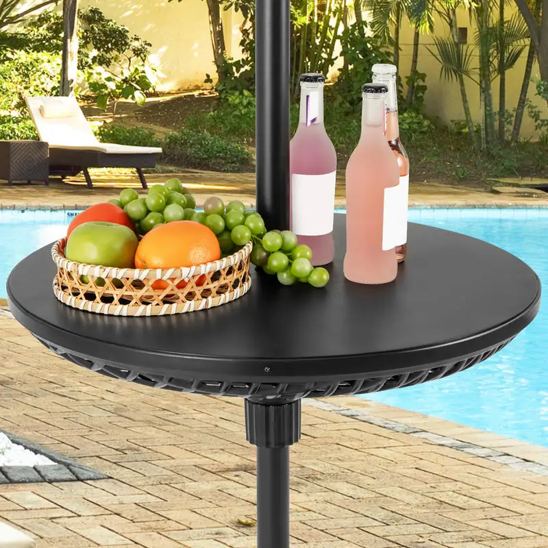 Patio Umbrella Table Tray Adjustable with Umbrella Poles-Black
Patio Umbrella Table Tray Adjustable with Umbrella Poles-Black
