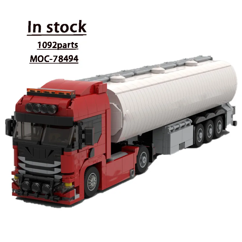 MOC-78494 New Classic Oil Tanker Transport Trailer Building Block Model, 1092 Parts, Boys' and Children's Birthday Toy Gift
MOC-78494 New Classic Oil Tanker Transport Trailer Building Block Model, 1092 Parts, Boys' and Children's Birthday Toy Gift