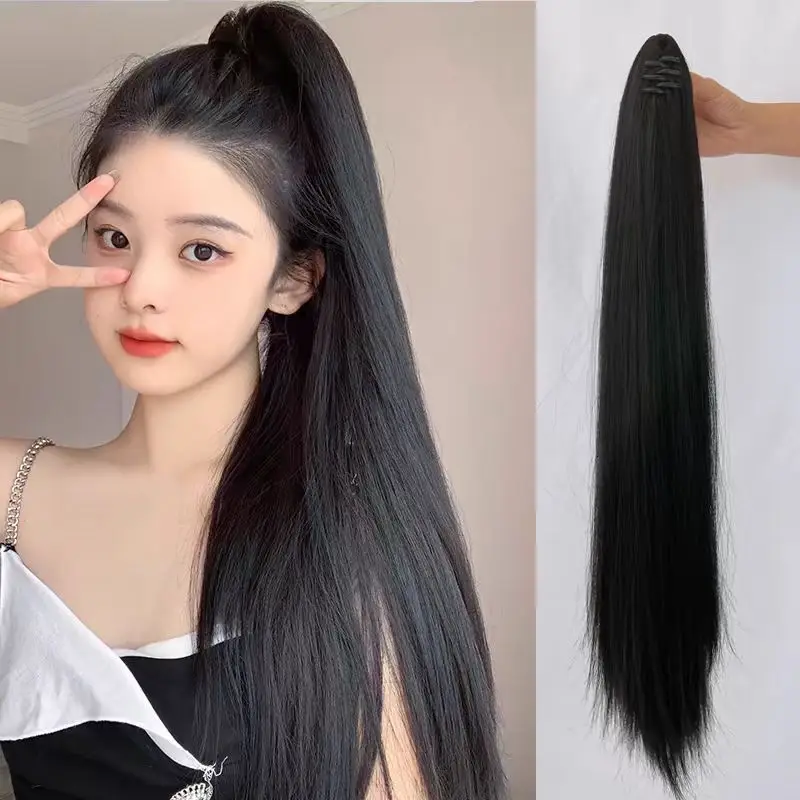 Synthetic Wig, ponytail clip, extra long temperament, natural long hair, ultra light and high ponytail, long straight hair
Synthetic Wig, ponytail clip, extra long temperament, natural long hair, ultra light and high ponytail, long straight hair