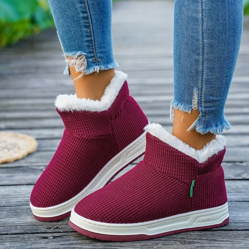 Women Cotton Shoes Round Head Warm Bottom Snow Boots Women 2025 New Comfortable Large Size Slip-On Ankle Boots Zapatos De Mujer
Women Cotton Shoes Round Head Warm Bottom Snow Boots Women 2025 New Comfortable Large Size Slip-On Ankle Boots Zapatos De Mujer