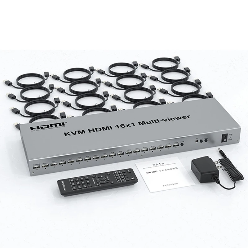 HDMI KVM 16-Screen Splitter, HDMI Video Wall Controller, 16-Screen Video Wall Processor, TV Video Wall Box 1080P
HDMI KVM 16-Screen Splitter, HDMI Video Wall Controller, 16-Screen Video Wall Processor, TV Video Wall Box 1080P