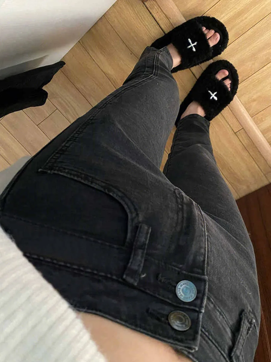 High Waist Straight Leg Bla Denim Jeans Women's Spring Autumn Versatile plus Size Slimming Small Nine Point e Tube Pants
High Waist Straight Leg Bla Denim Jeans Women's Spring Autumn Versatile plus Size Slimming Small Nine Point e Tube Pants