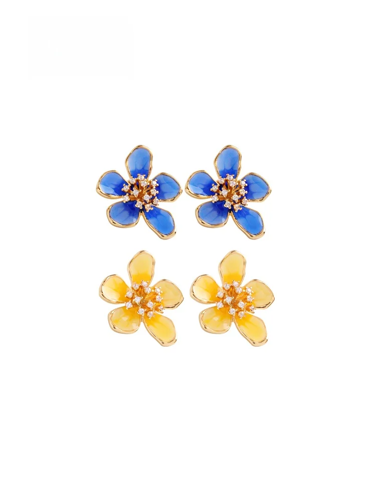 Серьги Sumni Summer New с крупными цветами, эмалью и глянцевым покрытием, серебро S925, для женщин, в отпускной атмосфере, милый стиль, модные украшения
Серьги Sumni Summer New с крупными цветами, эмалью и глянцевым покрытием, серебро S925, для женщин, в отпускной атмосфере, милый стиль, модные украшения
