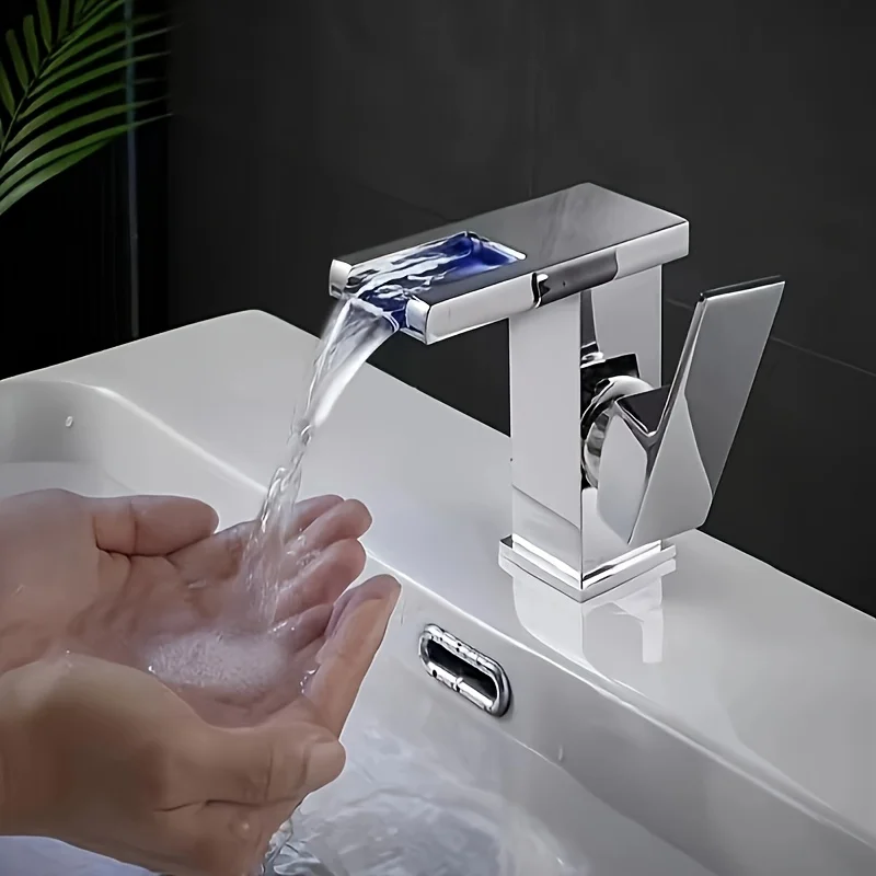 Waterfall Bathroom Sink with Brass Mixer Tap Ceramic Countertop Basin, Matte Black/White Finish Durable Anti-Leak Plating Design
Waterfall Bathroom Sink with Brass Mixer Tap Ceramic Countertop Basin, Matte Black/White Finish Durable Anti-Leak Plating Design