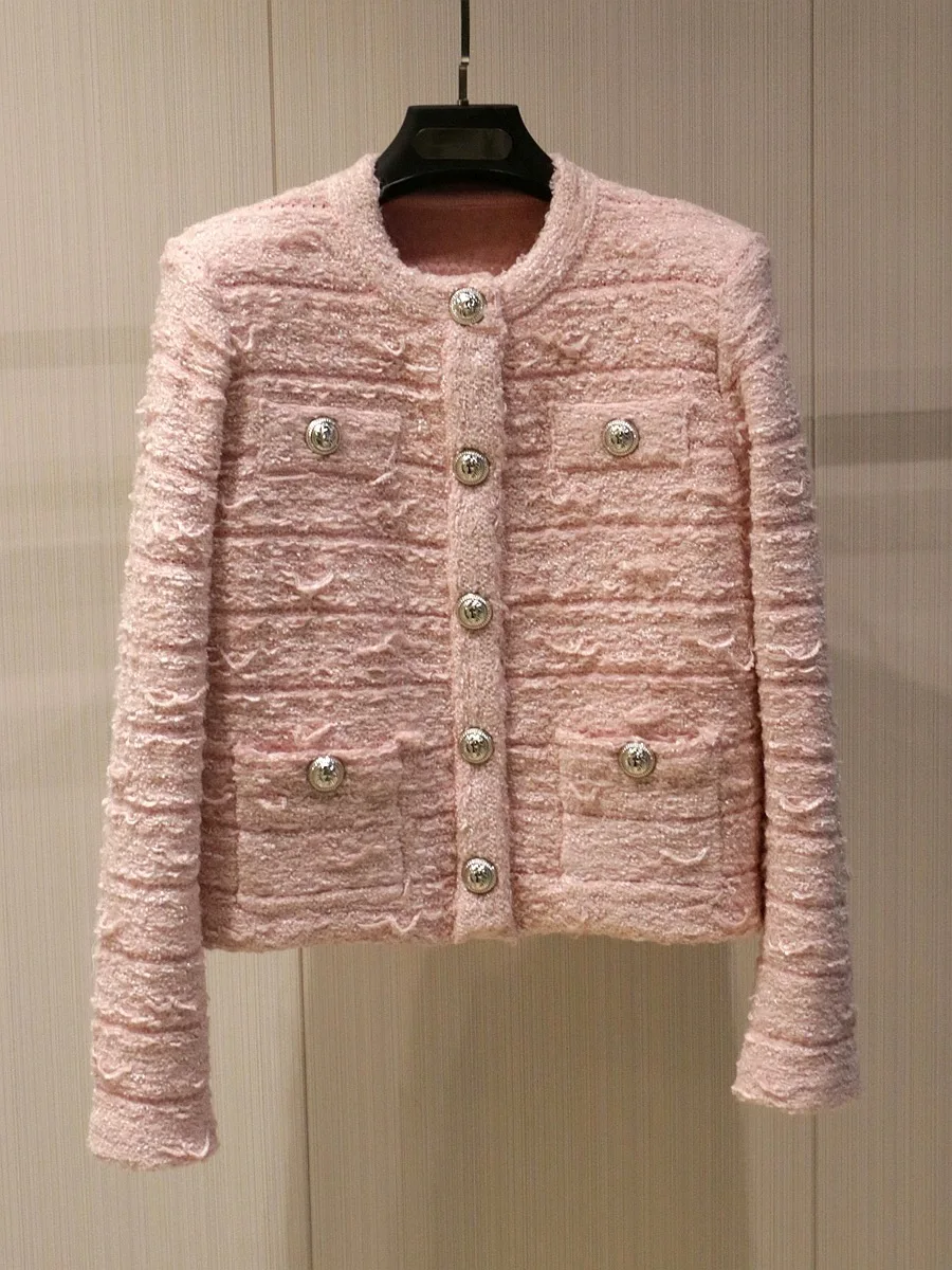 Elegant Parisian Style Women's Fitted Open Cardigan round Neck Long Sleeve Short Coat Gold Button High-End Version French System
Elegant Parisian Style Women's Fitted Open Cardigan round Neck Long Sleeve Short Coat Gold Button High-End Version French System
