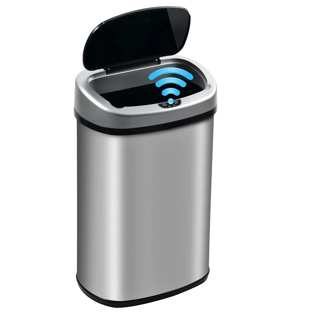 13 Gallon 50 Liter Kitchen Trash Can with Touch-Free & Motion Sensor, Automatic Stainless-Steel Garbage Can, Anti-Fingerprint
13 Gallon 50 Liter Kitchen Trash Can with Touch-Free & Motion Sensor, Automatic Stainless-Steel Garbage Can, Anti-Fingerprint